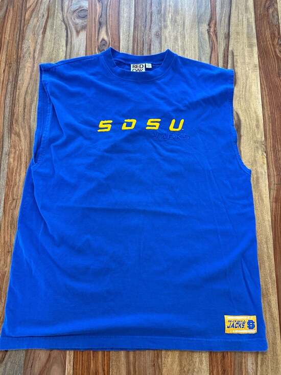 Red Oak Other - Vintage SDSU Jacks Sleeveless T-Shirt Blue Size XL